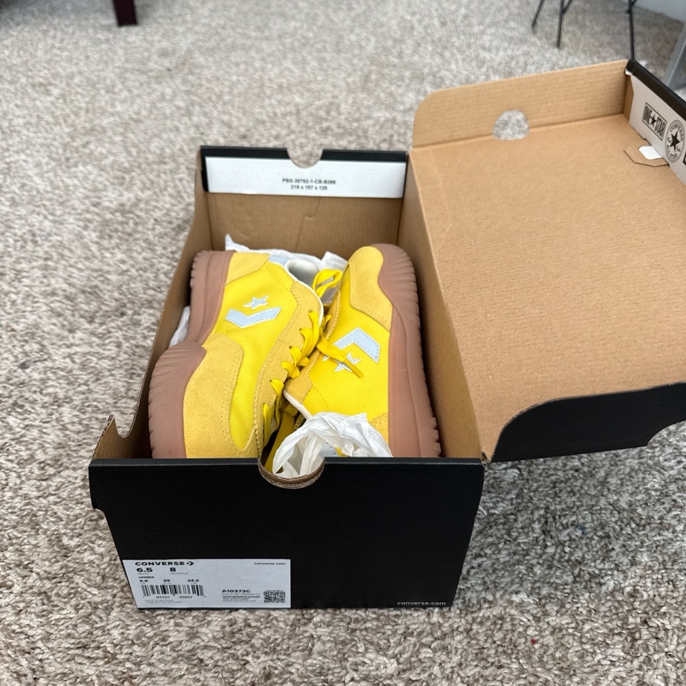Converse Yellow Sneakers with White Accents - Picture 8 of 8
